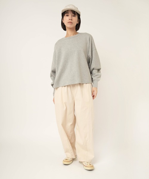 RNA-N(アールエヌエーエヌ)の「M2595 スラブスムースショート丈プルオーバー(Tシャツ/カットソー・レディース・杢グレー/キナリ/ミント・FREE)」の21枚目の写真