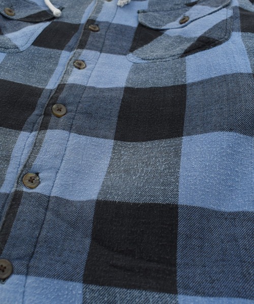 VINTAGE(ヴィンテージ)の「【USED】Y2K CANYON GUIDE フード付き キルティングライナー フランネルシャツ(シャツ/ブラウス・メンズ・ブルー・LARGE)」の9枚目の写真