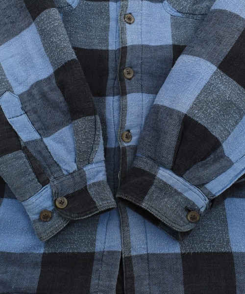 VINTAGE(ヴィンテージ)の「【USED】Y2K CANYON GUIDE フード付き キルティングライナー フランネルシャツ(シャツ/ブラウス・メンズ・ブルー・LARGE)」の8枚目の写真