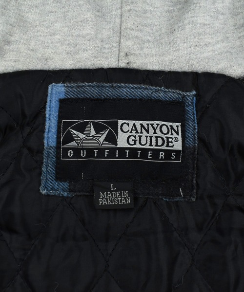 VINTAGE(ヴィンテージ)の「【USED】Y2K CANYON GUIDE フード付き キルティングライナー フランネルシャツ(シャツ/ブラウス・メンズ・ブルー・LARGE)」の6枚目の写真