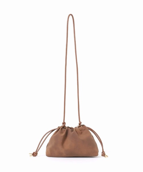 SLOBE IENA（スローブイエナ）の「《追加》SLOBE 3WAY スムース巾着バッグ（クラッチバッグ・レディース・レッド/ベージュ系その他/ブラック/ブラウン・FREE）」の9枚目の写真