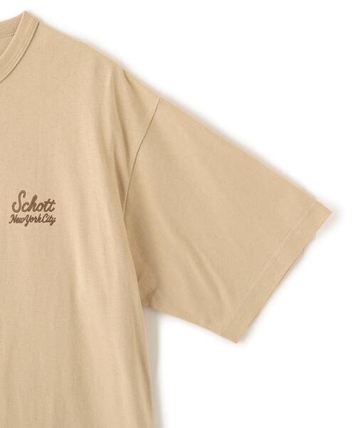 schott(ショット)の「Schott/ショット/ROPE HENLEY T-SHIRT/ロープヘンリー Tシャツ(Tシャツ/カットソー・メンズ・ホワイト/ベージュ/ブラック・M/L/XL/2XL)」の6枚目の写真