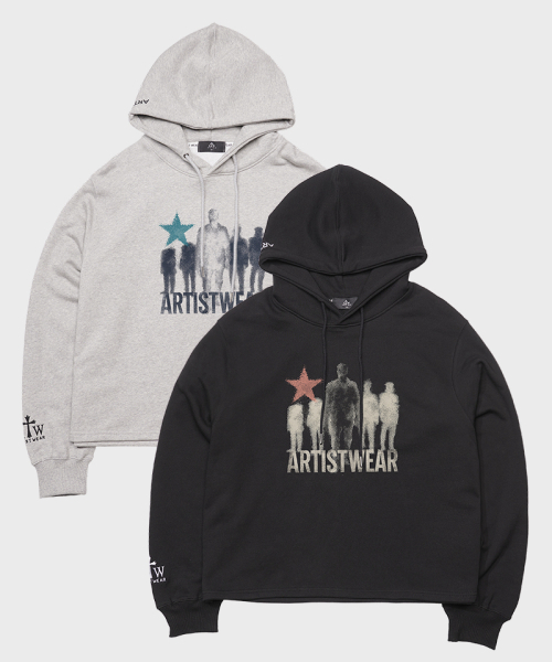 ARTISTWEAR（アーティストウェア）の「[ATW] ザラインアップイージーフード（パーカー・レディース・グレー/ブラック・MEDIUM/LARGE/X-LARGE/XX-LARGE）」の3枚目の写真