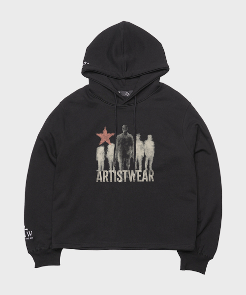 ARTISTWEAR（アーティストウェア）の「[ATW] ザラインアップイージーフード（パーカー・レディース・グレー/ブラック・MEDIUM/LARGE/X-LARGE/XX-LARGE）」の4枚目の写真