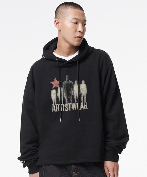 ARTISTWEAR（アーティストウェア）の「[ATW] ザラインアップイージーフード（パーカー・レディース・グレー/ブラック・MEDIUM/LARGE/X-LARGE/XX-LARGE）」の6枚目の写真
