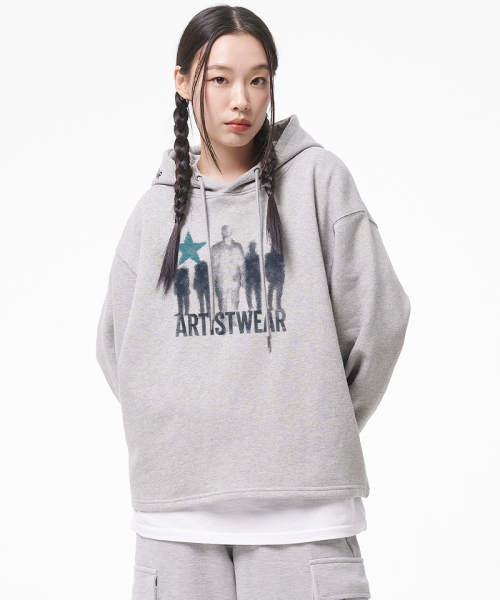 ARTISTWEAR（アーティストウェア）の「[ATW] ザラインアップイージーフード（パーカー・レディース・グレー/ブラック・MEDIUM/LARGE/X-LARGE/XX-LARGE）」の9枚目の写真