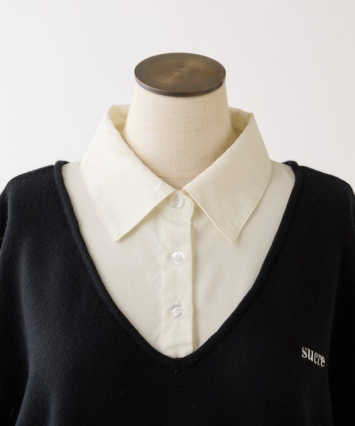 one after another NICE CLAUP（ワンアフターアナザーナイスクラップ）の「ドッキングミニワンピース（ワンピース・レディース・ブラック×ホワイト/グレー×サックスブルー/ベージュ系その他/ホワイト×ブルー・FREE）」の16枚目の写真