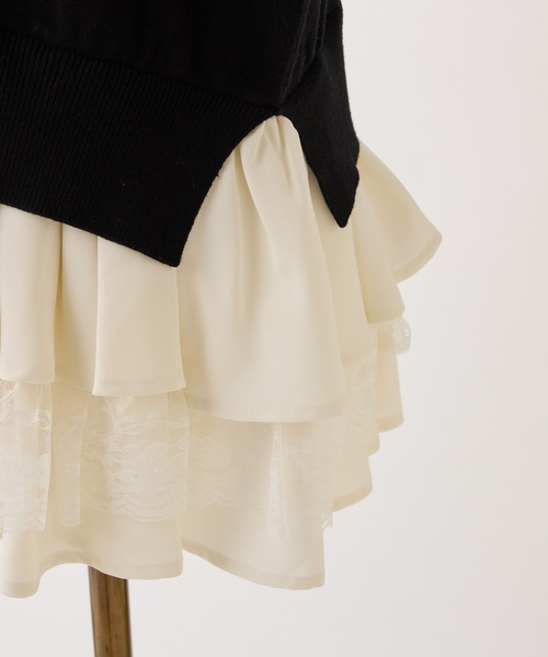 one after another NICE CLAUP（ワンアフターアナザーナイスクラップ）の「ドッキングミニワンピース（ワンピース・レディース・ブラック×ホワイト/グレー×サックスブルー/ベージュ系その他/ホワイト×ブルー・FREE）」の19枚目の写真