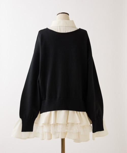 one after another NICE CLAUP（ワンアフターアナザーナイスクラップ）の「ドッキングミニワンピース（ワンピース・レディース・ブラック×ホワイト/グレー×サックスブルー/ベージュ系その他/ホワイト×ブルー・FREE）」の21枚目の写真