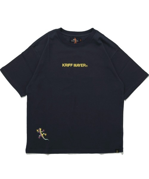 KRIFF MAYER Kid's Collection（クリフメイヤーキッズコレクション）の「【撥水・防汚・蓄光】クリーネスプリントT(ゲッコー)（Tシャツ/カットソー・キッズ・ネイビー/イエロー/オフホワイト/ブラック・170/160/150/140/130/120）」の3枚目の写真