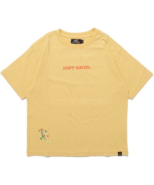 KRIFF MAYER Kid's Collection（クリフメイヤーキッズコレクション）の「【撥水・防汚・蓄光】クリーネスプリントT(ゲッコー)（Tシャツ/カットソー・キッズ・ネイビー/イエロー/オフホワイト/ブラック・170/160/150/140/130/120）」の4枚目の写真