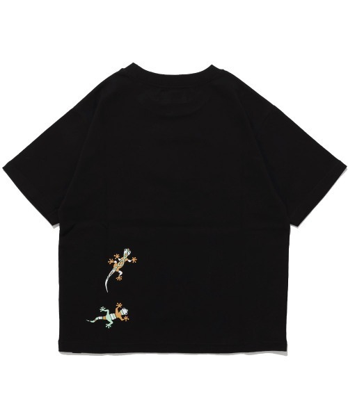 KRIFF MAYER Kid's Collection（クリフメイヤーキッズコレクション）の「【撥水・防汚・蓄光】クリーネスプリントT(ゲッコー)（Tシャツ/カットソー・キッズ・ネイビー/イエロー/オフホワイト/ブラック・170/160/150/140/130/120）」の7枚目の写真