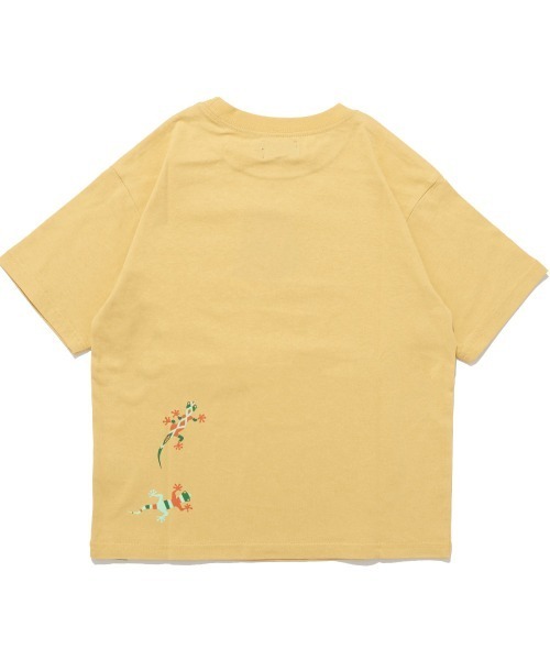 KRIFF MAYER Kid's Collection（クリフメイヤーキッズコレクション）の「【撥水・防汚・蓄光】クリーネスプリントT(ゲッコー)（Tシャツ/カットソー・キッズ・ネイビー/イエロー/オフホワイト/ブラック・170/160/150/140/130/120）」の8枚目の写真