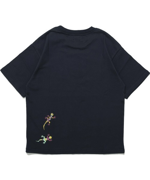 KRIFF MAYER Kid's Collection（クリフメイヤーキッズコレクション）の「【撥水・防汚・蓄光】クリーネスプリントT(ゲッコー)（Tシャツ/カットソー・キッズ・ネイビー/イエロー/オフホワイト/ブラック・170/160/150/140/130/120）」の9枚目の写真
