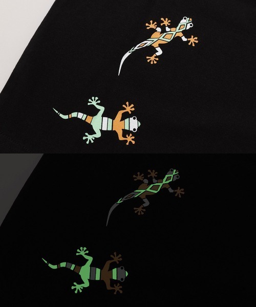 KRIFF MAYER Kid's Collection（クリフメイヤーキッズコレクション）の「【撥水・防汚・蓄光】クリーネスプリントT(ゲッコー)（Tシャツ/カットソー・キッズ・ネイビー/イエロー/オフホワイト/ブラック・170/160/150/140/130/120）」の10枚目の写真