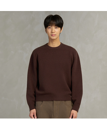 FW ウォッシャブル ソフトタッチ ラウンドネック クロップドニット (7カラー)