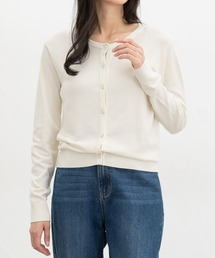 Honeys | 【ＵＶカット・花粉リリース加工】花粉対策フラワー釦カーディガン(カーディガン/ボレロ)