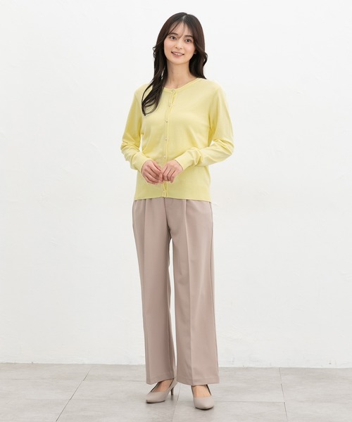 Honeys(ハニーズ)の「【UVカット・花粉リリース加工】花粉対策フラワー釦カーディガン(カーディガン/ボレロ・レディース・イエロー/ネイビー/ピンク/ブラック×ベージュ/アイボリー/ホワイト×ブラック/サックスブルー/ブラック・L/LL/M/S)」の20枚目の写真