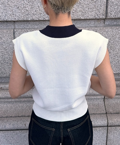 ベスト風ニットトップス（Tシャツ/カットソー）｜JENNE（ジェンヌ）の