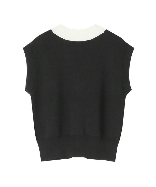 JENNE(ジェンヌ)の「ベスト風ニットトップス(Tシャツ/カットソー・レディース・ホワイト/ブラック・SMALL/LARGE/MEDIUM)」の12枚目の写真