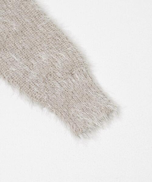 URBAN RESEARCH DOORS(アーバンリサーチドアーズ)の「シャギーニット(ニット/セーター・レディース・ライトグレー/カーキ・FREE)」の14枚目の写真