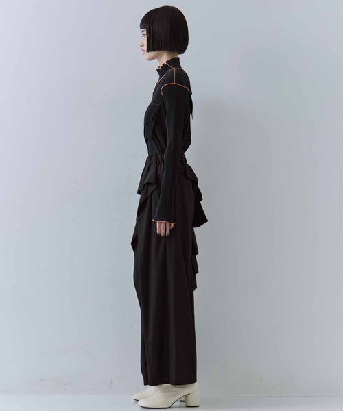 TAAKK（ターク）の「【TAAKK/ターク】《STUDIOUS別注》ラッフルパンツ(ウール素材)（その他パンツ・レディース・ブラック・1/3）」の7枚目の写真