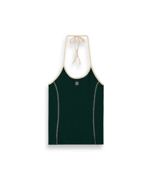 320SHOWROOM(320ショールーム)の「Binding colourway Halter Heritage logo Sleeveless Green(Tシャツ/カットソー・レディース・その他・FREE)」の4枚目の写真