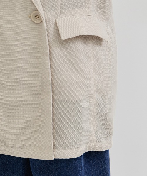 ADAM ET ROPE'（アダムエロペ）の「メッシュジャケット（テーラードジャケット・レディース・ベージュ系その他2/ブラック・FREE）」の16枚目の写真