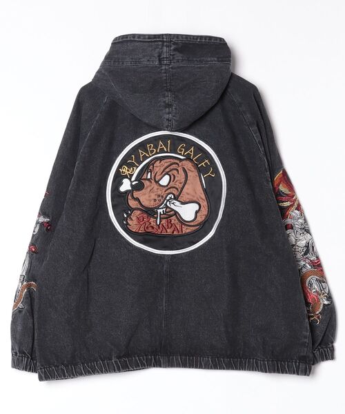 GALFY（ガルフィー）の「【GALFY/ガルフィー】鬼YABAIデニムフーディー（ブルゾン・メンズ・インディゴブルー/パープル/ブラック・XL/L/M）」の19枚目の写真