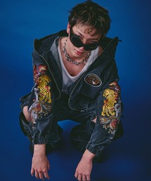 GALFY（ガルフィー）の「【GALFY/ガルフィー】鬼YABAIデニムフーディー（ブルゾン）」