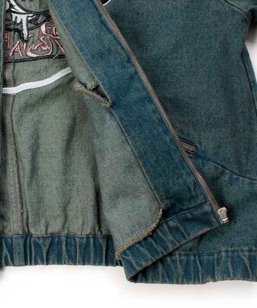 GALFY（ガルフィー）の「【GALFY/ガルフィー】鬼YABAIデニムフーディー（ブルゾン・メンズ・インディゴブルー/パープル/ブラック・XL/L/M）」の13枚目の写真