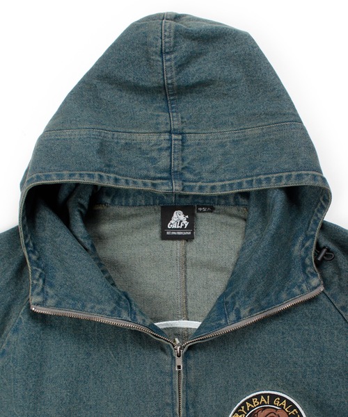 GALFY（ガルフィー）の「【GALFY/ガルフィー】鬼YABAIデニムフーディー（ブルゾン・メンズ・インディゴブルー/パープル/ブラック・XL/L/M）」の10枚目の写真
