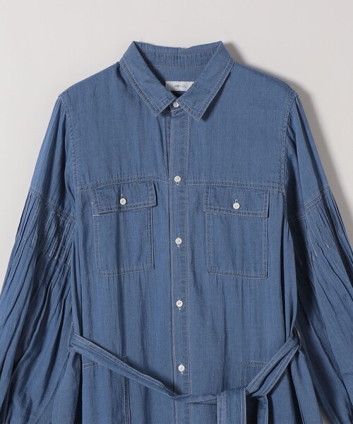 SHIPS any（シップス エニィ）の「SHIPS any:〈手洗い可能〉シアー デニム ポケット ロング シャツ ワンピース（シャツワンピース・レディース・ブルー/ライトブルー・ONE SIZE）」の13枚目の写真
