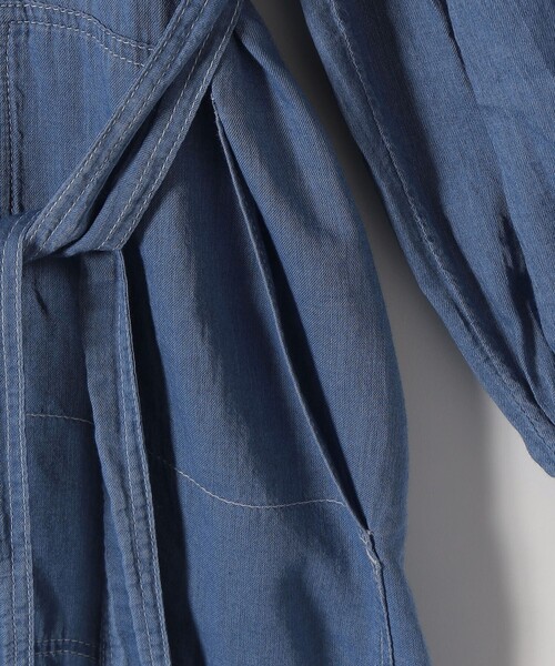 SHIPS any（シップス エニィ）の「SHIPS any:〈手洗い可能〉シアー デニム ポケット ロング シャツ ワンピース（シャツワンピース・レディース・ブルー/ライトブルー・ONE SIZE）」の15枚目の写真