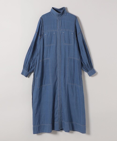 SHIPS any（シップス エニィ）の「SHIPS any:〈手洗い可能〉シアー デニム ポケット ロング シャツ ワンピース（シャツワンピース・レディース・ブルー/ライトブルー・ONE SIZE）」の18枚目の写真