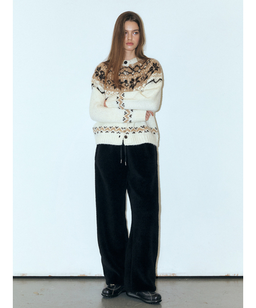ETMON（エトモン）の「Lace Track Shearling Pants, Black（スウェットパンツ・レディース・その他・FREE）」の5枚目の写真