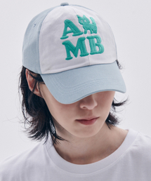ambler（エムブラー）の「AMBキャット刺繍ボールキャップ AH601 (ブルー)（キャップ）」