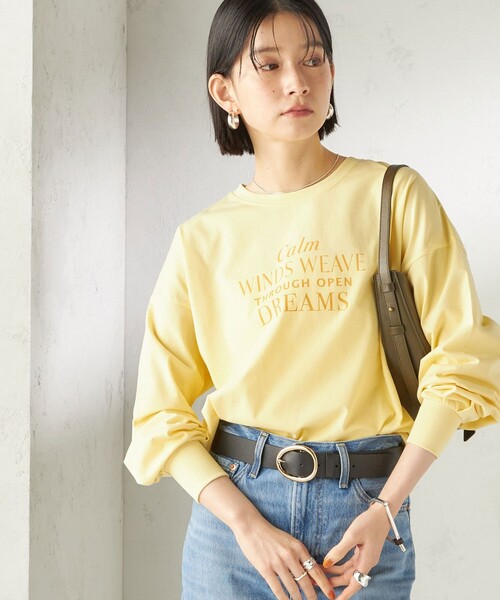 ＋81BRANCA（ハチイチブランカ）の「【SHIPS別注】81BRANCA: プリント ロングスリーブ TEE（Tシャツ/カットソー・レディース・クリアイエロー/オフホワイト/ホワイト・ONE SIZE）」の3枚目の写真