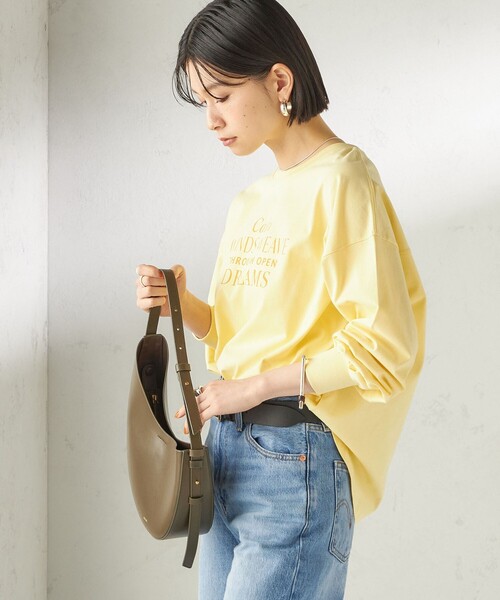 ＋81BRANCA（ハチイチブランカ）の「【SHIPS別注】81BRANCA: プリント ロングスリーブ TEE（Tシャツ/カットソー・レディース・クリアイエロー/オフホワイト/ホワイト・ONE SIZE）」の4枚目の写真