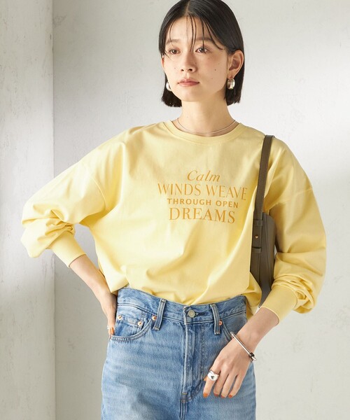 ＋81BRANCA（ハチイチブランカ）の「【SHIPS別注】81BRANCA: プリント ロングスリーブ TEE（Tシャツ/カットソー・レディース・クリアイエロー/オフホワイト/ホワイト・ONE SIZE）」の5枚目の写真