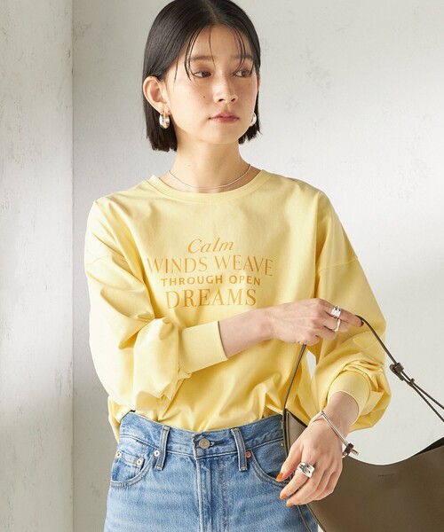 ＋81BRANCA（ハチイチブランカ）の「【SHIPS別注】81BRANCA: プリント ロングスリーブ TEE（Tシャツ/カットソー・レディース・クリアイエロー/オフホワイト/ホワイト・ONE SIZE）」の7枚目の写真