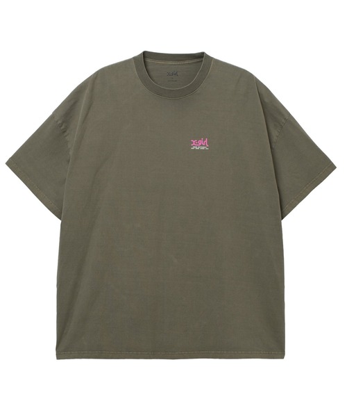 X-girl（エックスガール）の「FADED FACE S/S BIG TEE DRESS（ワンピース・レディース・ブラック/パープル/オリーブ・S/M）」の5枚目の写真