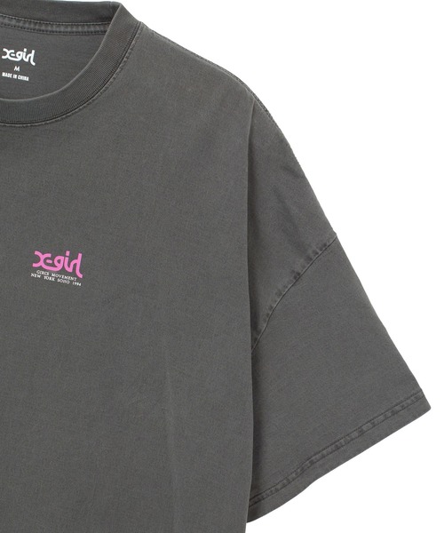 X-girl（エックスガール）の「FADED FACE S/S BIG TEE DRESS（ワンピース・レディース・ブラック/パープル/オリーブ・S/M）」の8枚目の写真