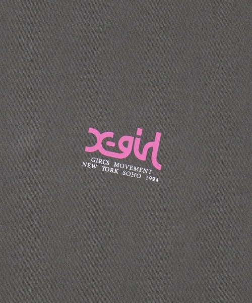 X-girl（エックスガール）の「FADED FACE S/S BIG TEE DRESS（ワンピース・レディース・ブラック/パープル/オリーブ・S/M）」の9枚目の写真
