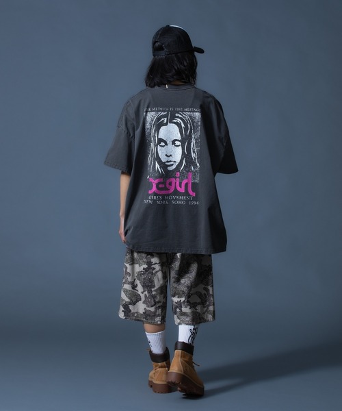 【X-girl】FADED S/S BIG TEE DRESS FADED I LOVE X-GIRL S/S BIG TEE DRESS（ワンピース）｜X-girl