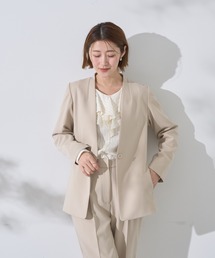 YECCA VECCA（イェッカヴェッカ）の「ストレッチノーカラージャケット（スーツジャケット）」