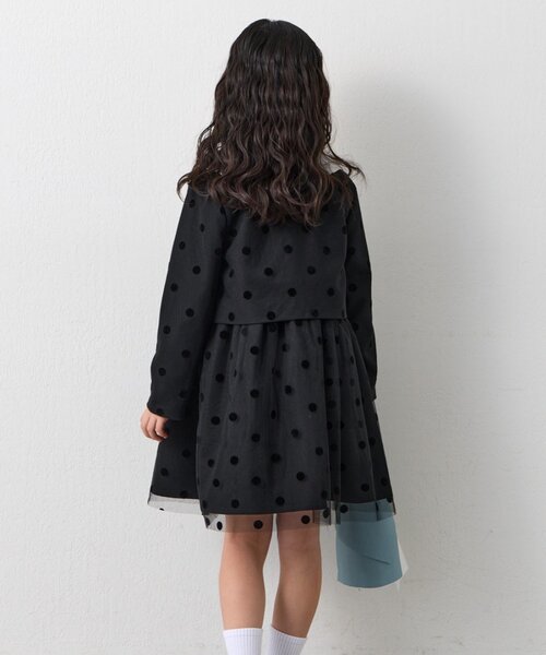CIAOPANIC TYPY（チャオパニックティピー）の「【KIDS】【フォーマル・セレモニー】 ドットチュールジャケットワンピセット（ワンピース・キッズ・ブラック・SMALL/MEDIUM）」の20枚目の写真
