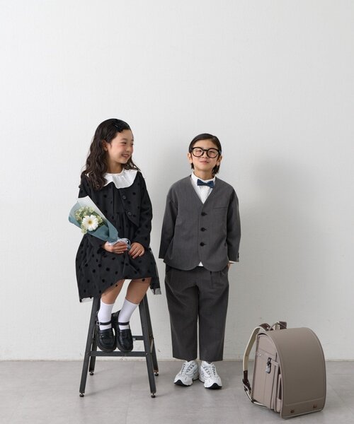 CIAOPANIC TYPY（チャオパニックティピー）の「【KIDS】【フォーマル・セレモニー】 ドットチュールジャケットワンピセット（ワンピース・キッズ・ブラック・SMALL/MEDIUM）」の14枚目の写真