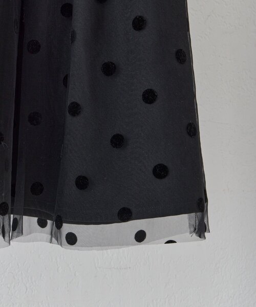 CIAOPANIC TYPY（チャオパニックティピー）の「【KIDS】【フォーマル・セレモニー】 ドットチュールジャケットワンピセット（ワンピース・キッズ・ブラック・SMALL/MEDIUM）」の6枚目の写真