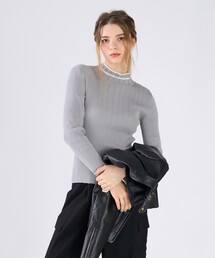 To b. by agnes b.（トゥービーバイアニエスベー）の「コットン オープンワーク ニット プルオーバー（ニット/セーター）」